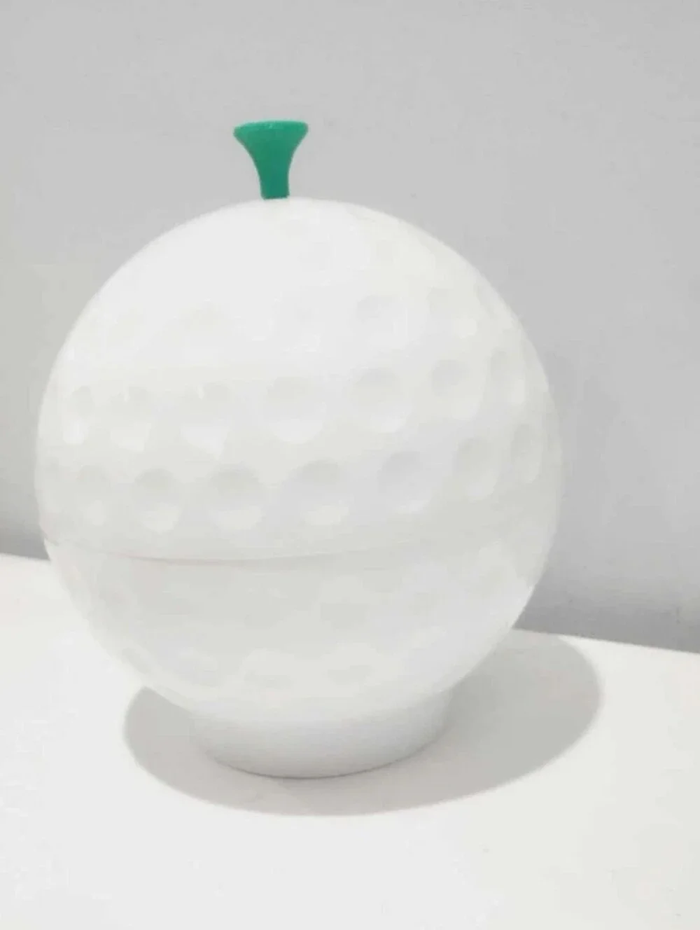 Rare Unique Oversized Golfball Tee Handle Ice Bucket Container, Plastic, 10